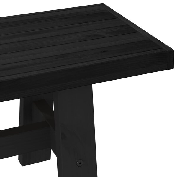 VidaXL Étkező pad NOAIN 160 x 41 x 45 cm Tömör fenyő Fekete