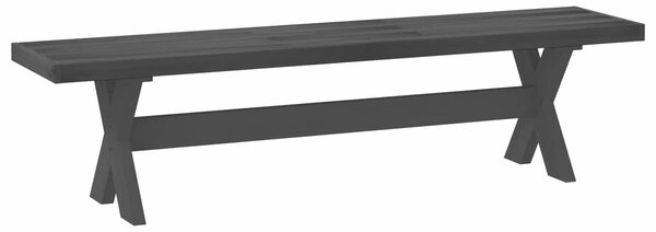 VidaXL Étkező pad NOAIN 160 x 41 x 45 cm Tömör fenyő Fekete