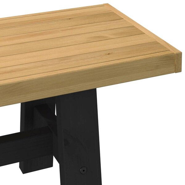 VidaXL Étkező pad NOAIN 160 x 41 x 45 cm Tömör fenyő Természetes