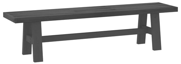 VidaXL Étkező pad NOAIN 160 x 41 x 45 cm Tömör fenyő Fekete