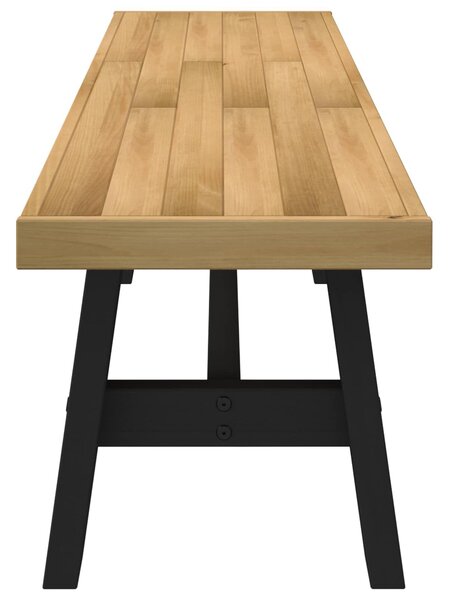 VidaXL Étkező pad NOAIN 160 x 41 x 45 cm Tömör fenyő Természetes
