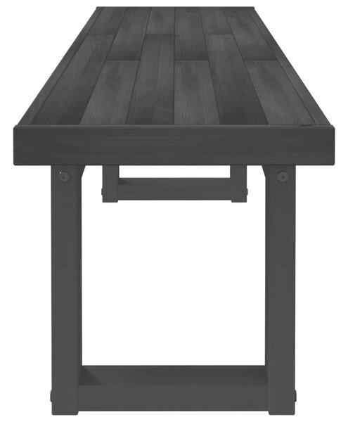 VidaXL Étkező pad NOAIN 160 x 41 x 45 cm Tömör fenyő Fekete