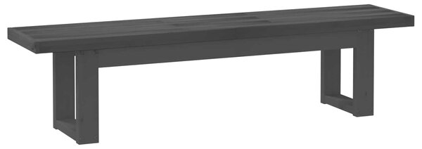 VidaXL Étkező pad NOAIN 160 x 41 x 45 cm Tömör fenyő Fekete