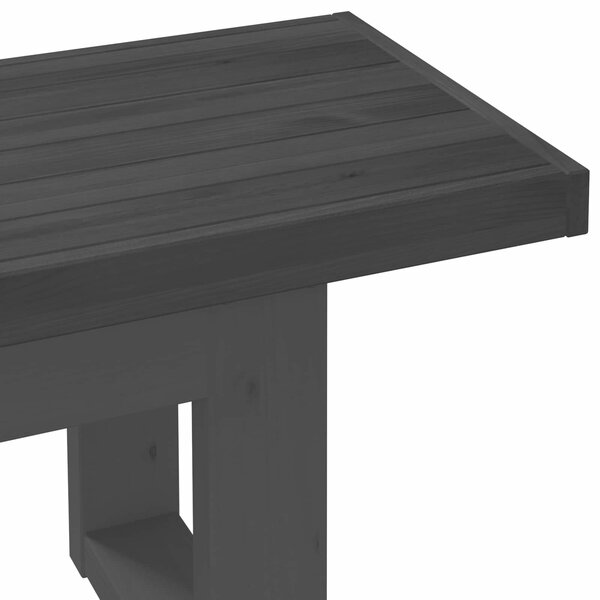 VidaXL Étkező pad NOAIN 160 x 41 x 45 cm Tömör fenyő Fekete