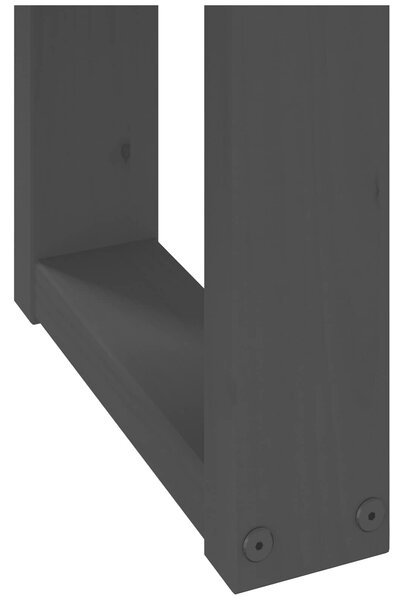VidaXL Étkező pad NOAIN 160 x 41 x 45 cm Tömör fenyő Fekete