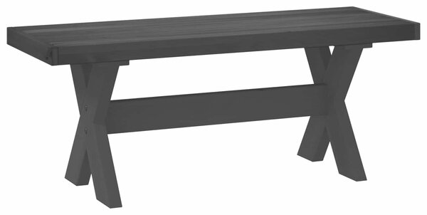 VidaXL Étkező pad NOAIN 120 x 41 x 45 cm Tömör fenyő Fekete