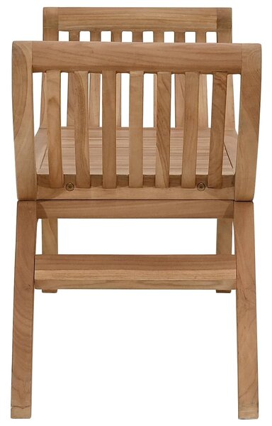 VidaXL Kerti pad 2 -Seater 126 cm Tömör Teakfa Természetes