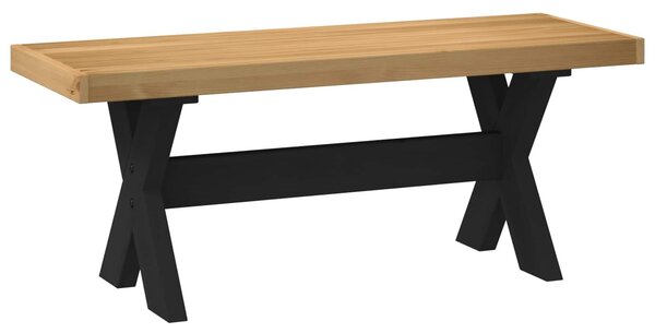 VidaXL Étkező pad NOAIN 120 x 41 x 45 cm Tömör fenyő Természetes