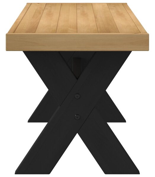 VidaXL Étkező pad NOAIN 120 x 41 x 45 cm Tömör fenyő Természetes
