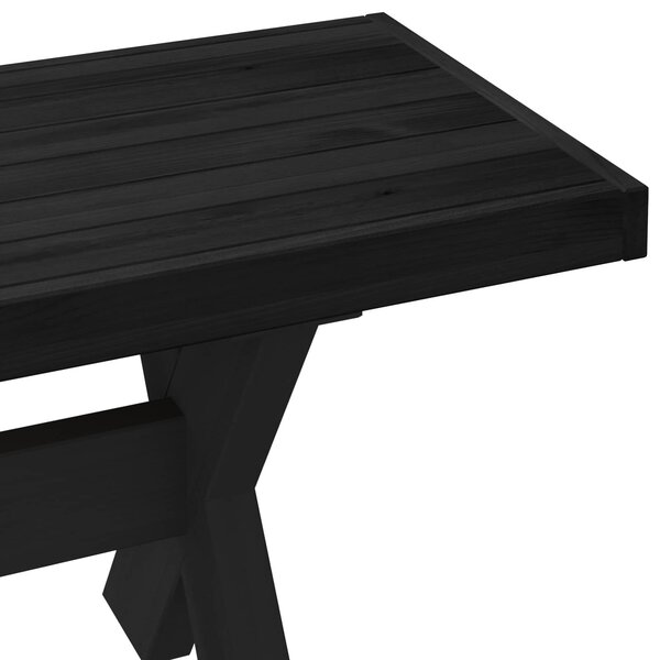 VidaXL Étkező pad NOAIN 120 x 41 x 45 cm Tömör fenyő Fekete