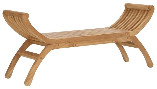 VidaXL Kerti pad 2 -Seater 126 cm Tömör Teakfa Természetes