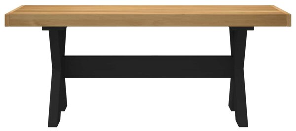 VidaXL Étkező pad NOAIN 120 x 41 x 45 cm Tömör fenyő Természetes