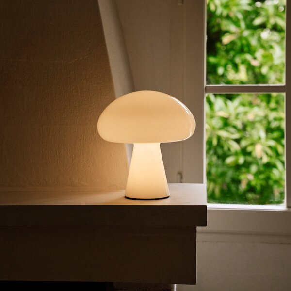 Kültéri Lámpa GUBI, Obello, dimmable, Fehér, Terasz, Üveg, Dizájn