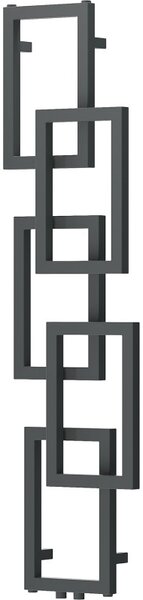 Mexen Grid, dekoratív fürdőszobai radiátor 1360 x 390 mm, 349 W, grafit, W215-1360-390-00-66