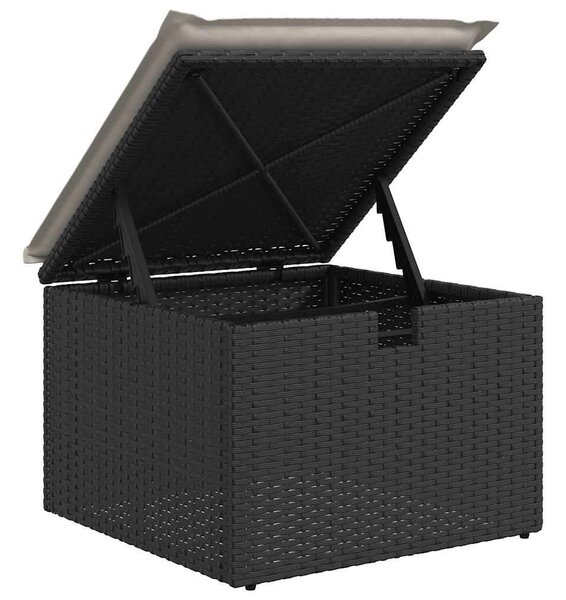 VidaXL Polyrattan Kerti Ülőgarnitúra - 8 részes - Fekete