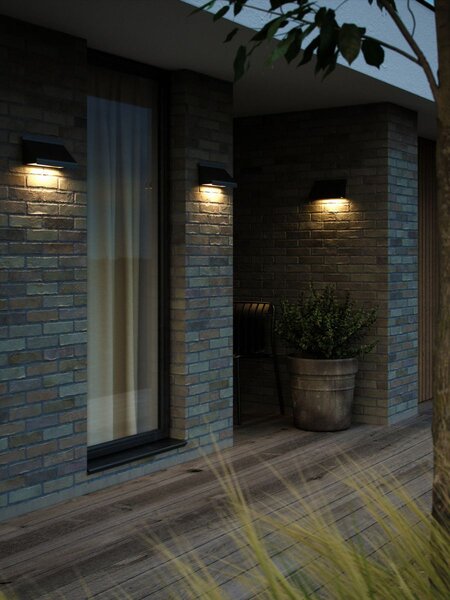 Nordlux modern kültéri fali lámpa tadas fekete nor2418171003 IP54