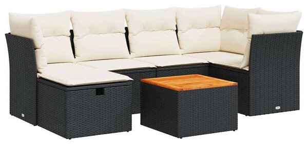 VidaXL Polyrattan Kerti Ülőgarnitúra - 7 részes