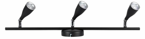 V-TAC háromfejű 13.5W beltéri fekete fali LED lámpa, meleg fehér, 90 Lm/W - SKU 218271