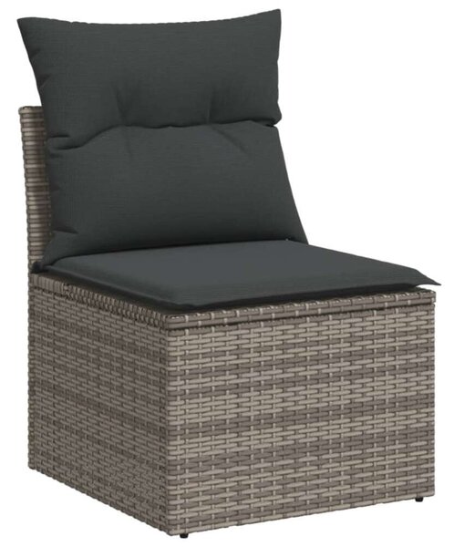 VidaXL Polyrattan Kerti Ülőgarnitúra - 14 részes - Szürke