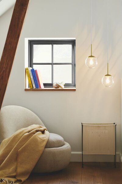 Nordlux modern függeszték chisell sárgaréz átlátszó nor2312053035