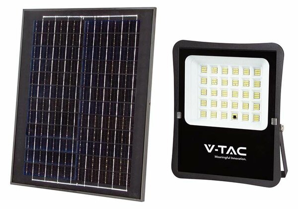 V-TAC napelemes LED reflektor 20W hideg fehér, 2400 Lumen - SKU 6970