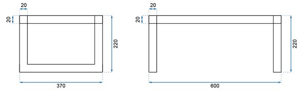 Rea, REA GOYA pultra építhető konglomerátum mosdó - matt fekete 60CM + konzol, KPL-U8779