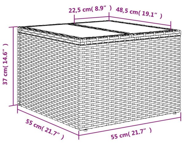 VidaXL 8 részes fekete polyrattan kerti ülőgarnitúra párnákkal
