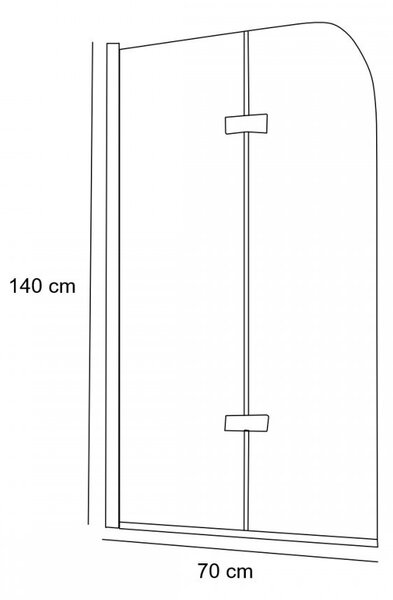 Eva 70x140 cm kádparaván Black