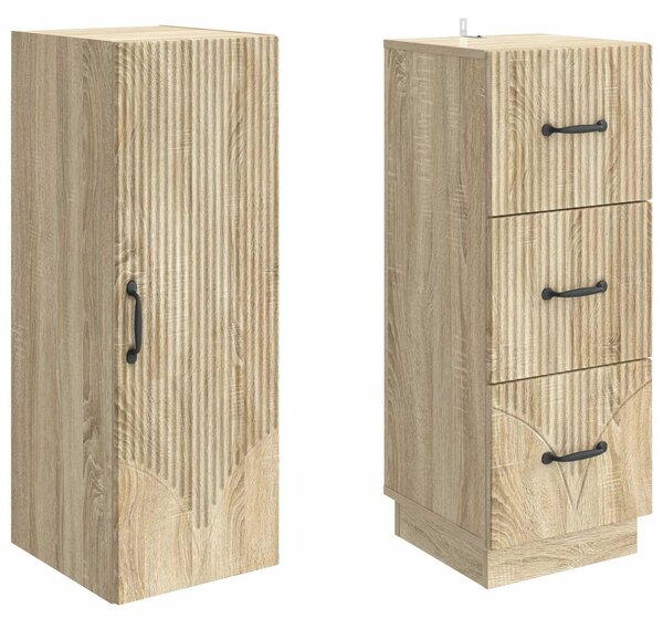 VidaXL Szekrény szett 2 db 33 x 34,5 x 87 cm Szerelt Fa Sonoma Tölgy