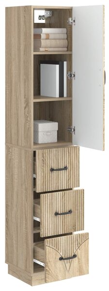 VidaXL Szekrény szett 2 db 33 x 34,5 x 87 cm Szerelt Fa Sonoma Tölgy