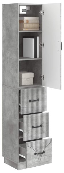 VidaXL Szekrény szett 2 db 33 x 34,5 x 87 cm Szerelt Fa Betonszürke