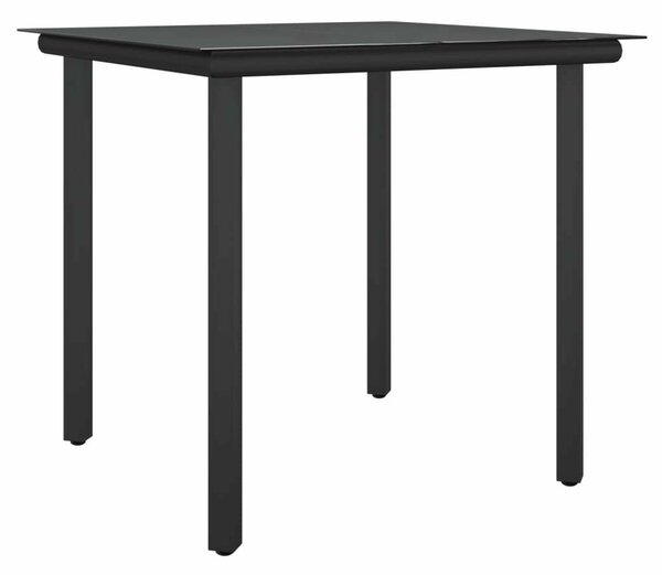 VidaXL 3-részes polyrattan és acél kerti étkezőgarnitúra párnával