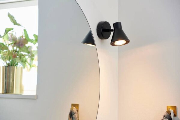 Nordlux modern skandináv fali lámpa eik matt fekete nor45761003