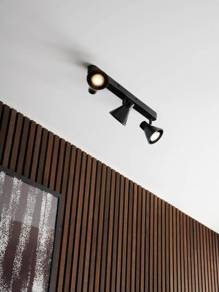 Nordlux modern skandináv spot lámpa eik matt fekete nor45780103