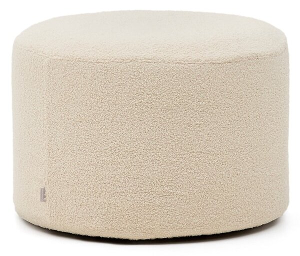 Krémszínű buklé puff Kaeli – Kave Home