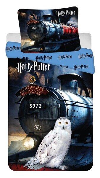 Egyszemélyes pamut gyerek ágyneműhuzat 140x200 cm Harry Potter "Hogwarts Express" – Jerry Fabrics