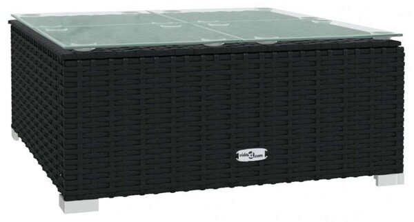 VidaXL Polyrattan Kerti Ülőgarnitúra - 5 részes - Fekete