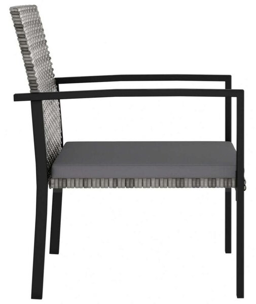 Polyrattan Kerti Étkezőgarnitúra - 7 részes - Szürke