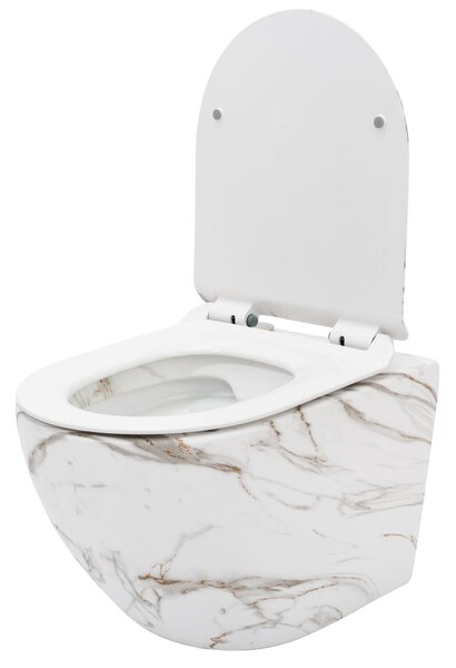 REA - Carlos Slim Lava fali WC csésze matt ülőfelülettel, kőutánzattal, REA-C8004