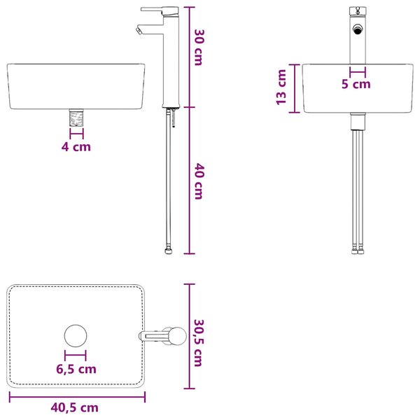 VidaXL Fali Mosdó Füstös Tölgy 53 x 35 x 39 cm Szerelt Fa