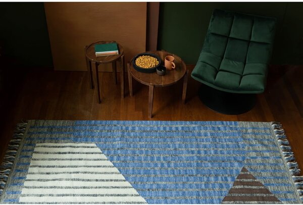 Kék-barna pamut szőnyeg 160x230 cm Hampton – Dutchbone