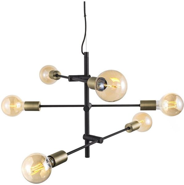 Nordlux modern függeszték josefine matt fekete sárgaréz nor48933003