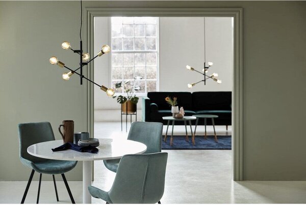 Nordlux modern függeszték josefine matt fekete sárgaréz nor48933003