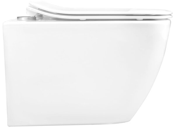 Rea Martin - falra akasztható WC csésze Rimless 51x37, lassan eső ülőfelülettel, fehér, REA-C8006
