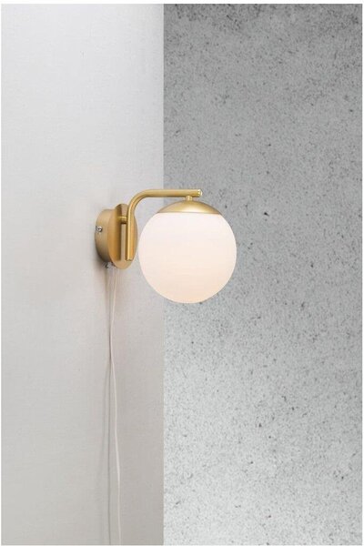Nordlux modern fali lámpa grant fehér sárgaréz nor47091025