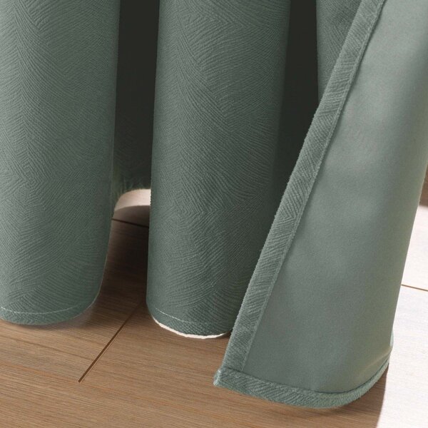 Khaki bársony függöny 140x260 cm Olympe – douceur d'intérieur