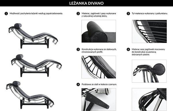 King Home Divano Pony Pihenőszék Természetes Fekete-Fehér Bőr Króm