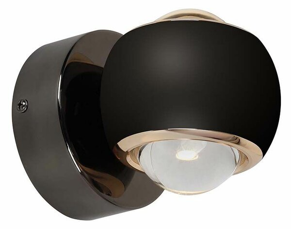 V-TAC fali kétirányú 10W beltéri LED lámpa, fekete házzal, meleg fehér - SKU 23007