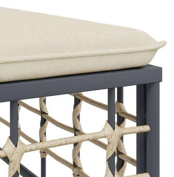 VidaXL Polyrattan Kerti Ülőgarnitúra - 8 részes - Antracit Szürke