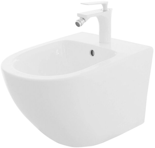 Rea, Fali WC csésze készlet REA CARLO Flat Mini Rimless + fali bidé REA CARLO Mini, KPL-C2760